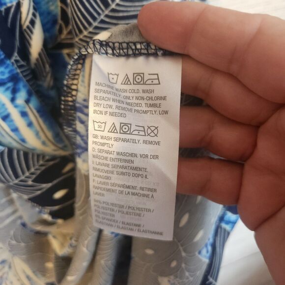 Attitudes by Renee NWT size XS Kimono Blue floral  Open Front - Picture 6 of 9